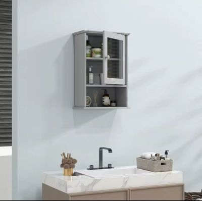 Wall Mounted Kitchen / Bathroom Cabinet Storage Organize Hanging Medicine Adjustable Shelf - $49.95