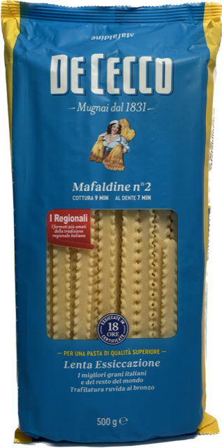 PATES MAFALDINE n°2 DE CECCO 500 GR