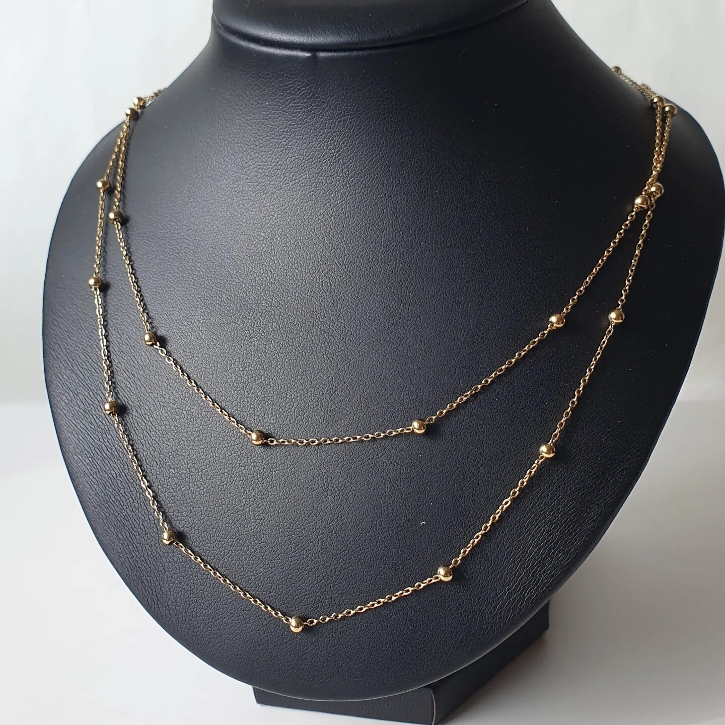 Collier double rang Doré 