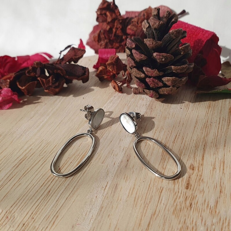 Boucles d'oreilles argenté 
