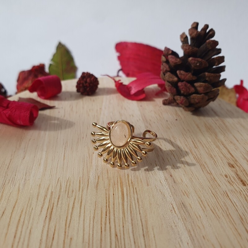 Bague Lina pierre rose clair 