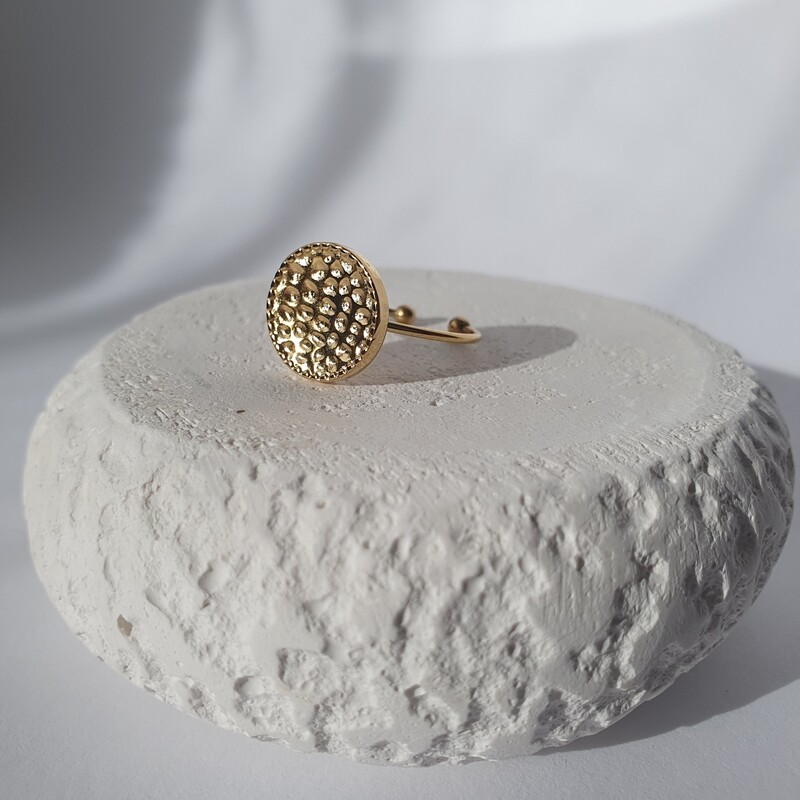 Bague ronde martelé 