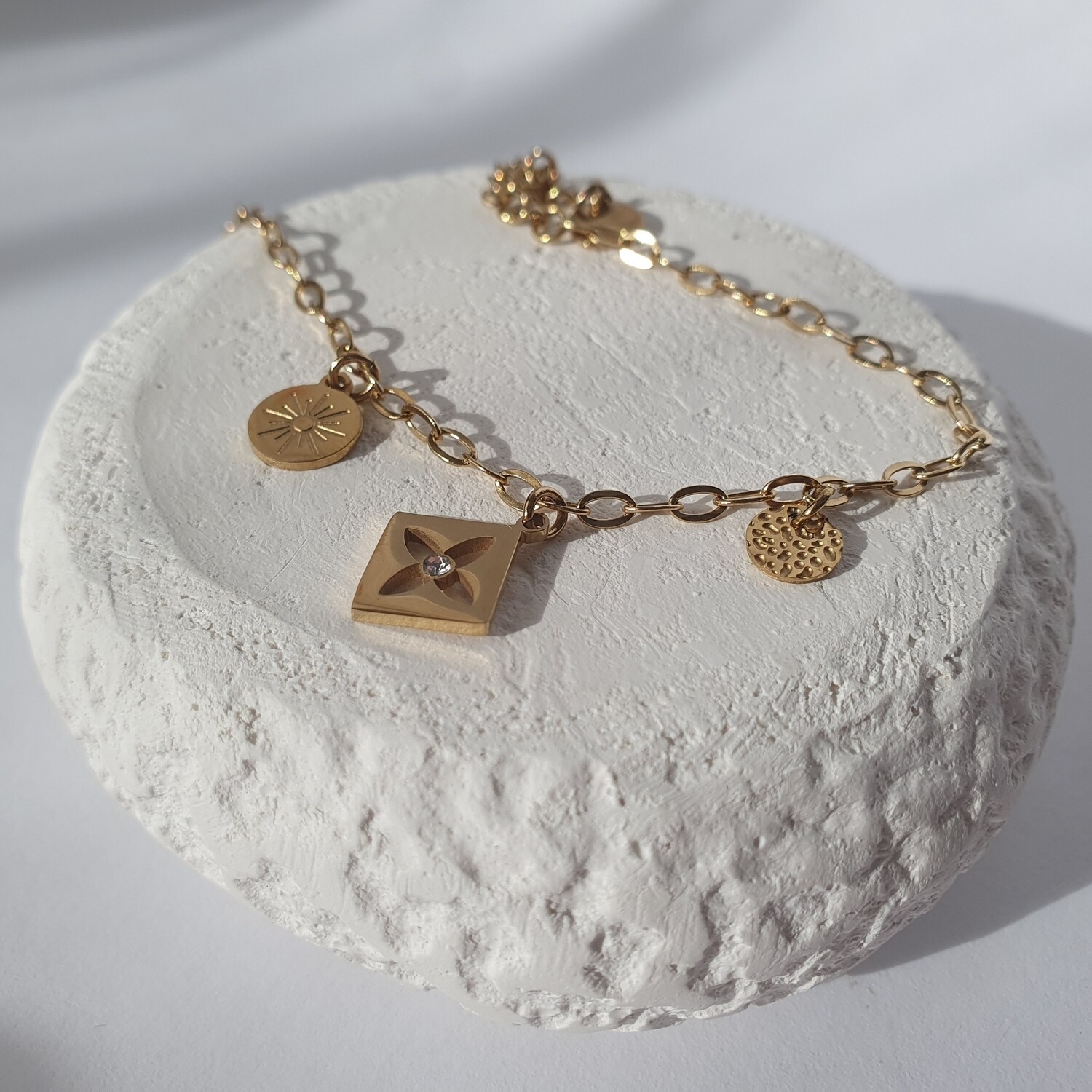 Bracelet pampille doré