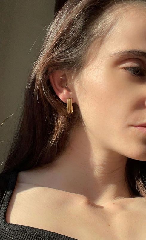 Boucles d'oreilles ovale 