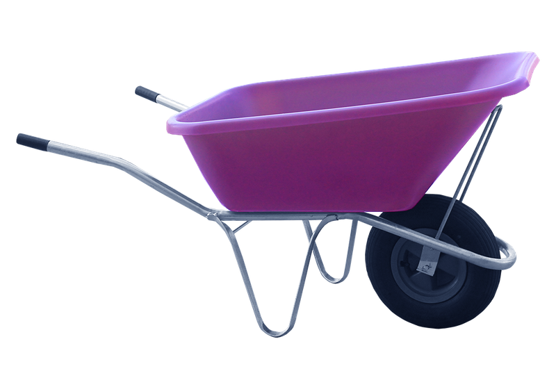 Profi Schubkarre 1-Rad - 120 Liter (starr) PINK