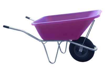 Profi Schubkarre 1-Rad - 120 Liter (starr) PINK