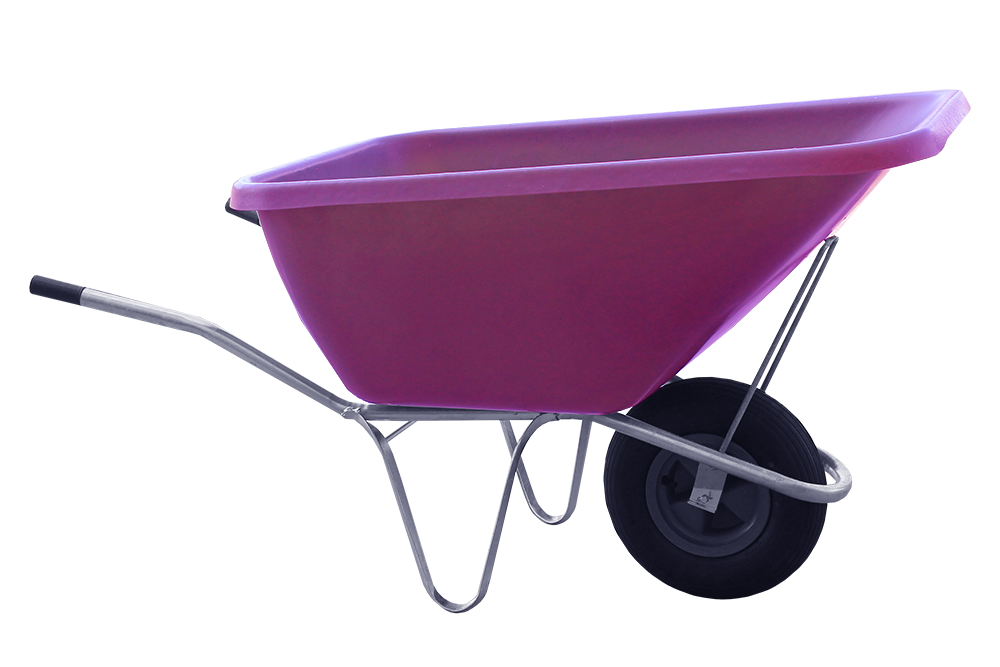 Profi Schubkarre 1-Rad - 200 Liter (starr) PINK