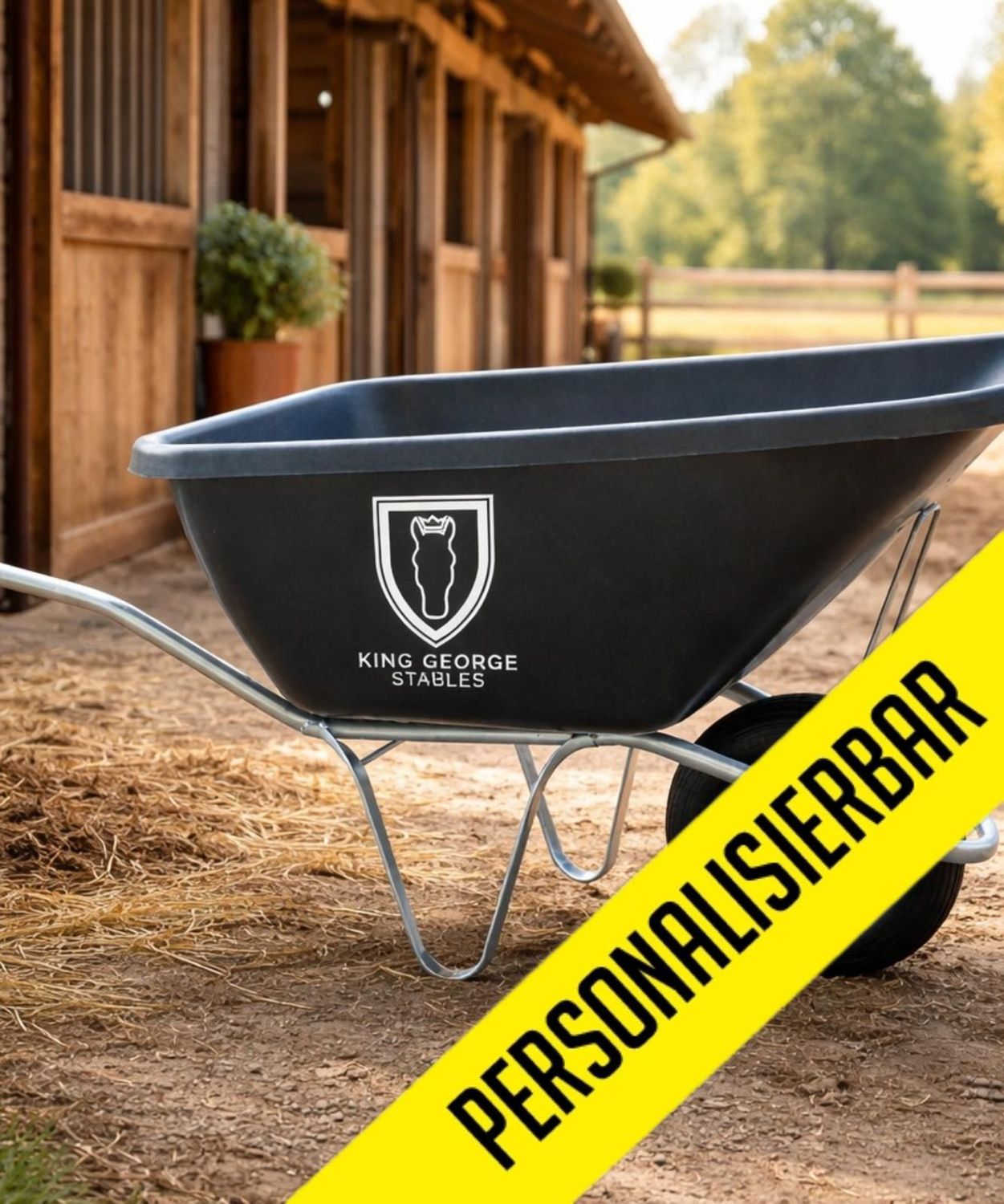 Personalisierbare Profi Schubkarre 1-Rad - 120 Liter (starr)