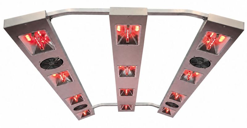 Pferde-Solarium 3 Reihen 12 x 150 Watt mit Ventilator