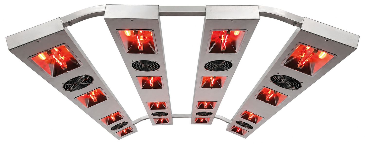 Pferde Solarium 4 Reihen 16x150 Watt mit Ventilator