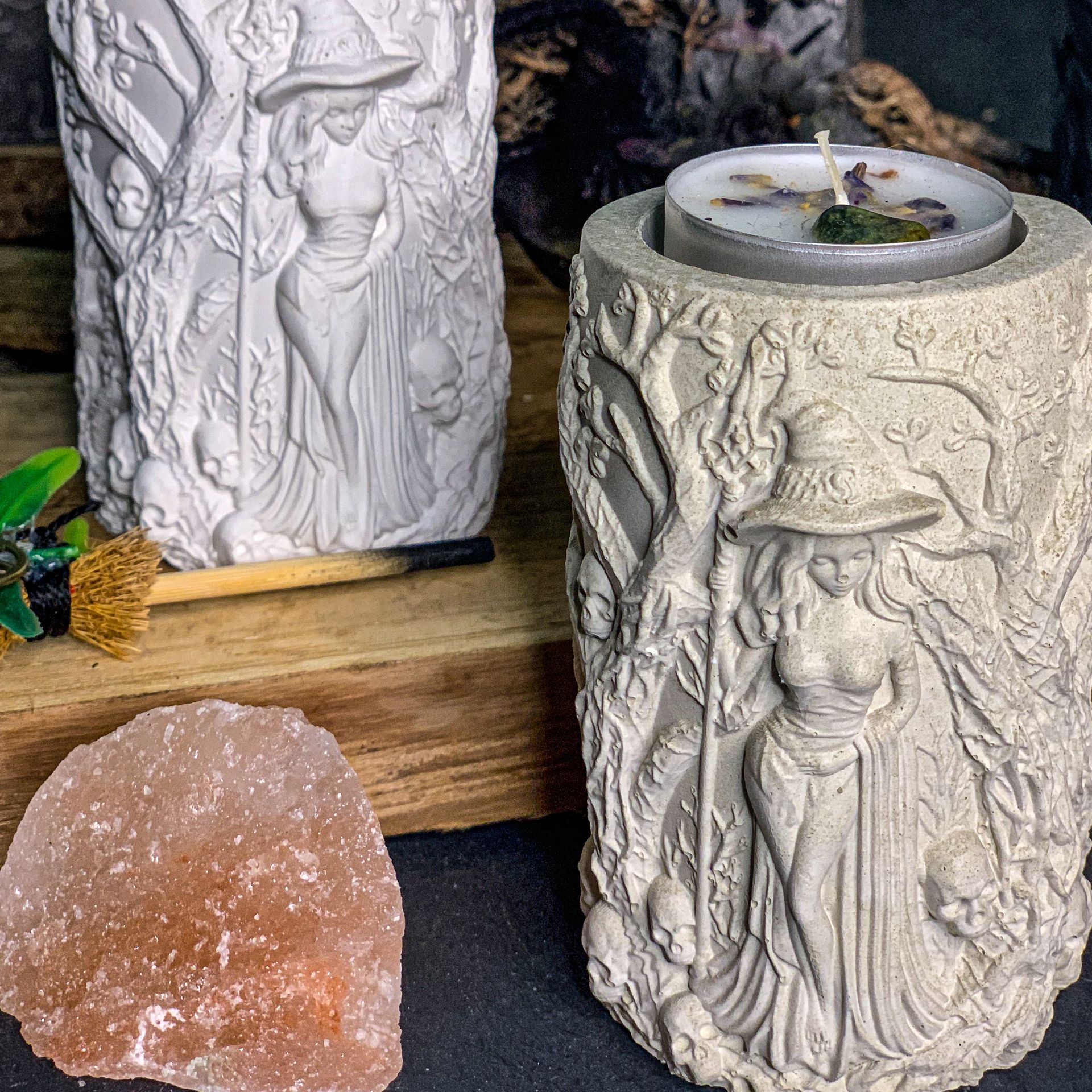 Teelichhalter Hexe 1