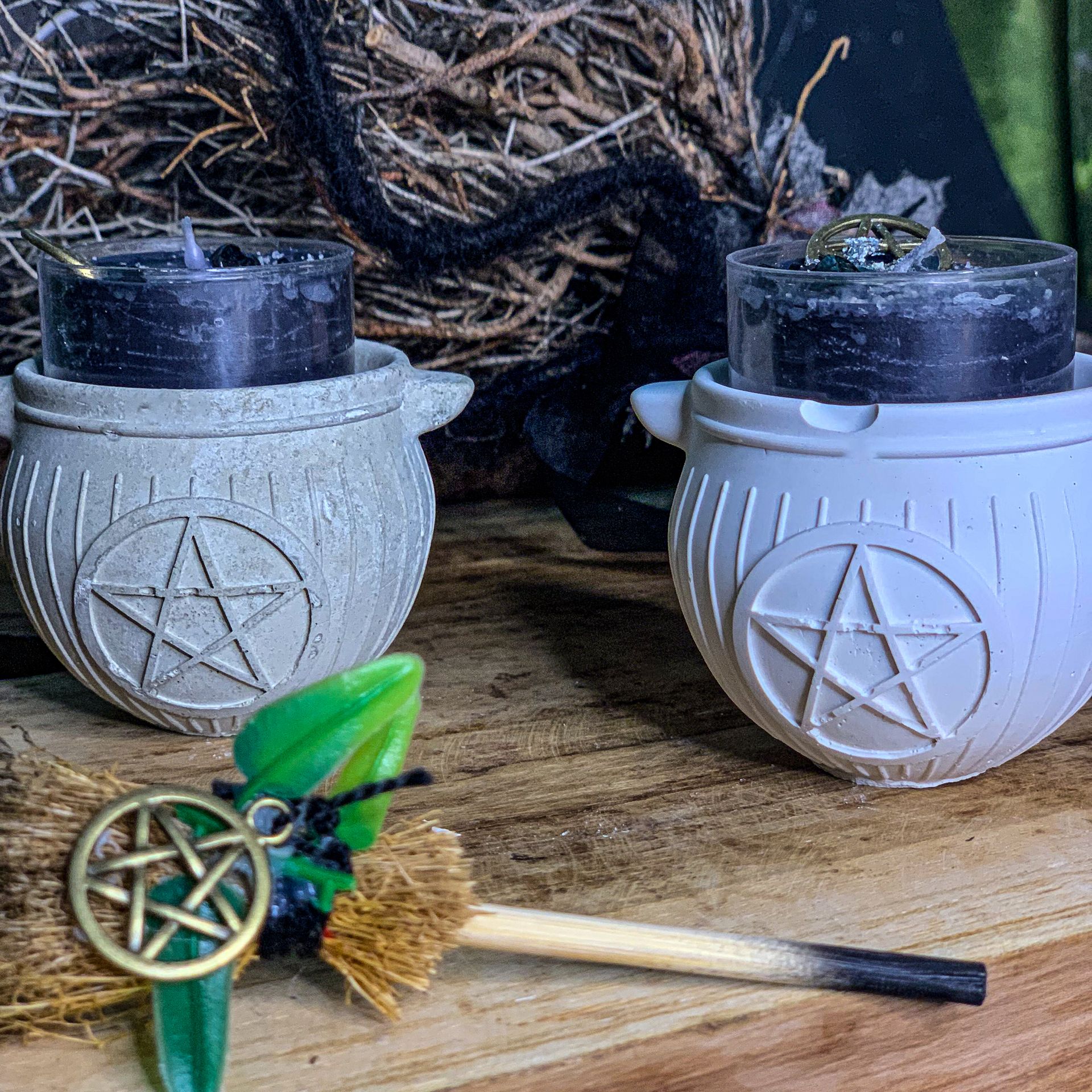Teelichthalter Hexenkessel