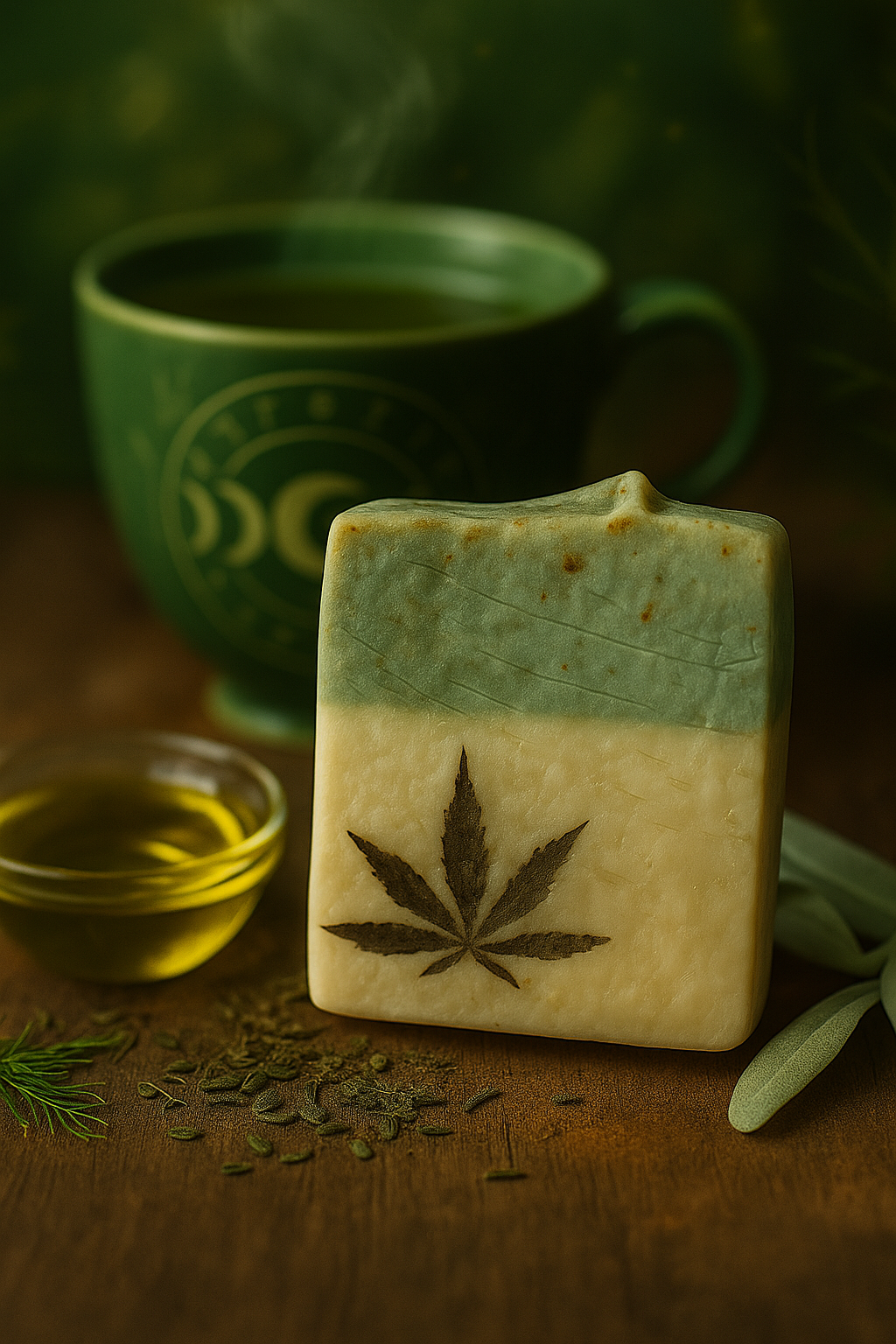 Teemagie (Cannabis & grüner Tee Soleseife)