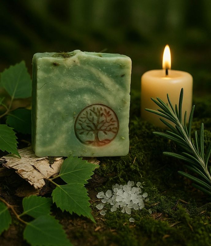 Green Witch ( Birkenblätter & Rosmarin Soleseife) Green Witch ( Birkenblätter & Rosmarin Soleseife)
