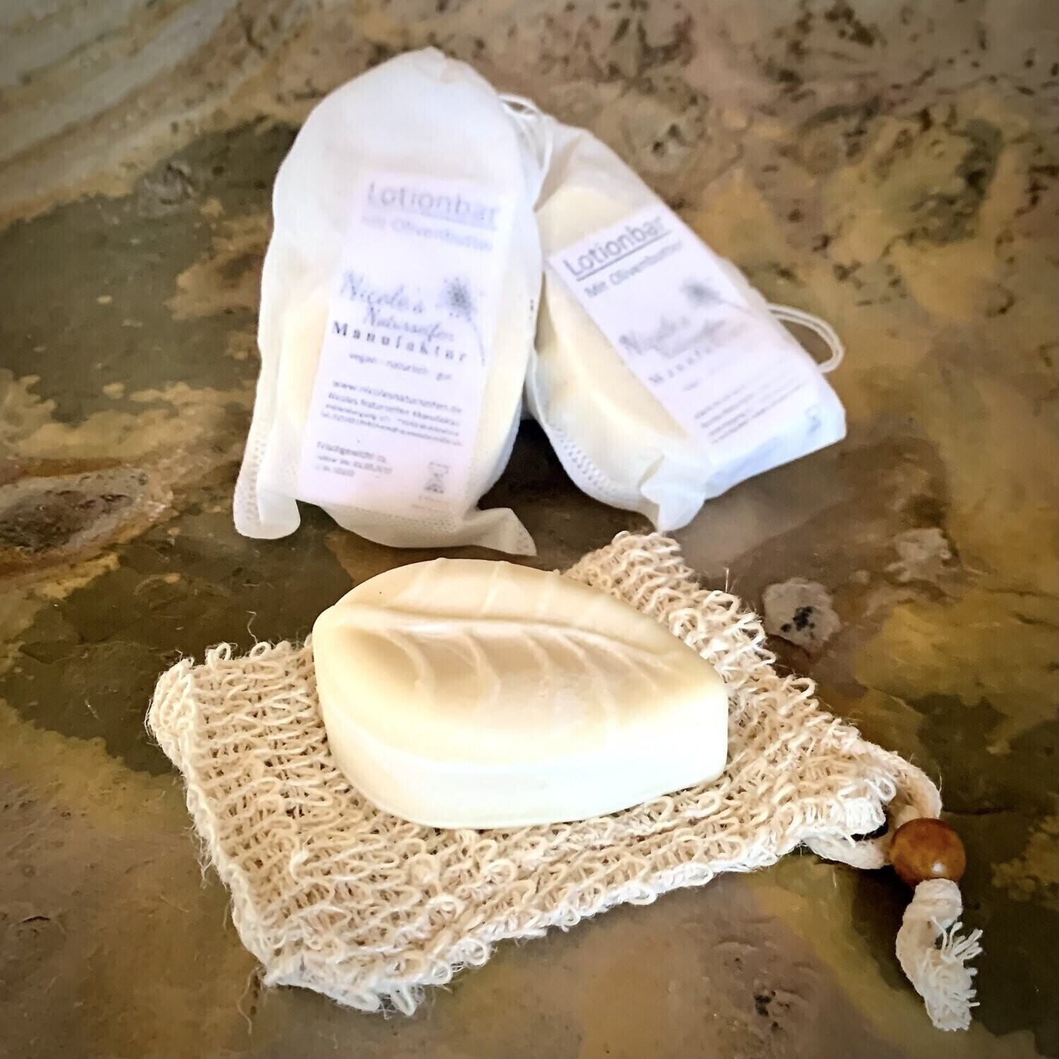 Lotionbar mit Olivenbutter – feste Pflege für Haut & Haar