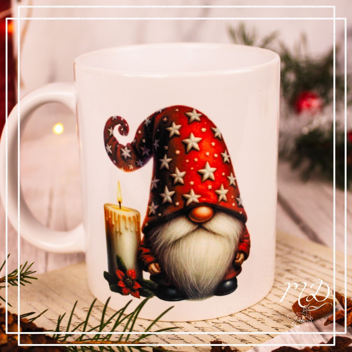 Wichtel Tasse mit Weihnachtsgedicht