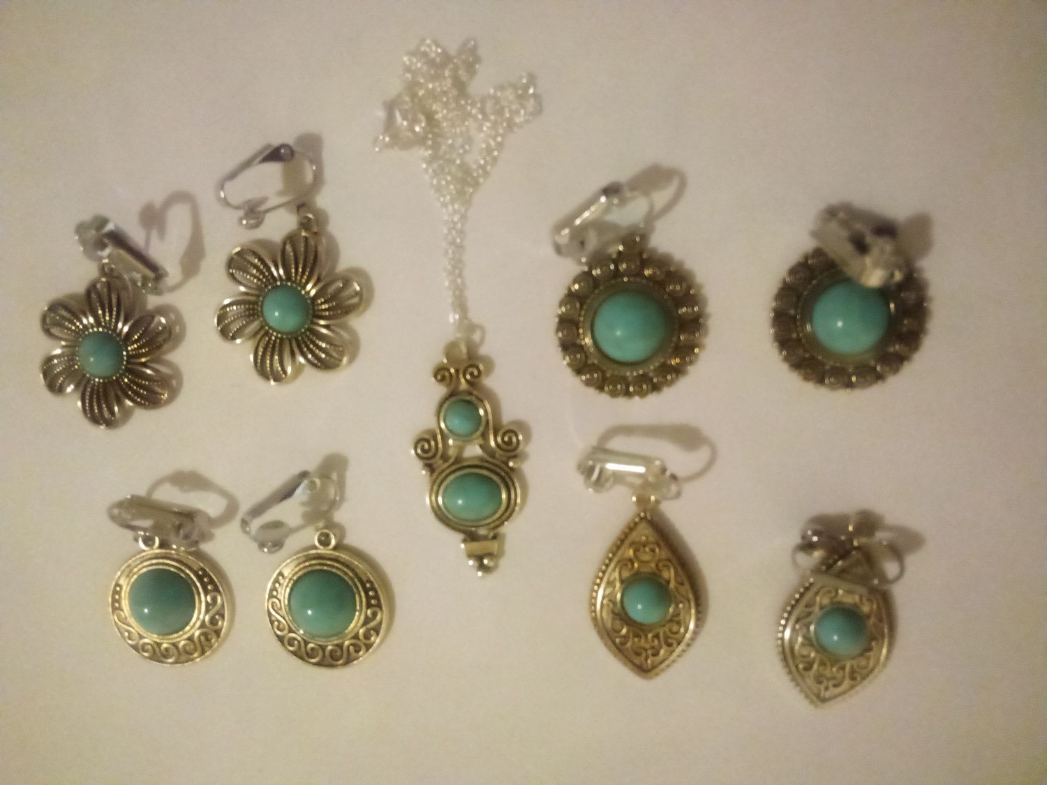 Turquoise Clip on Earrings