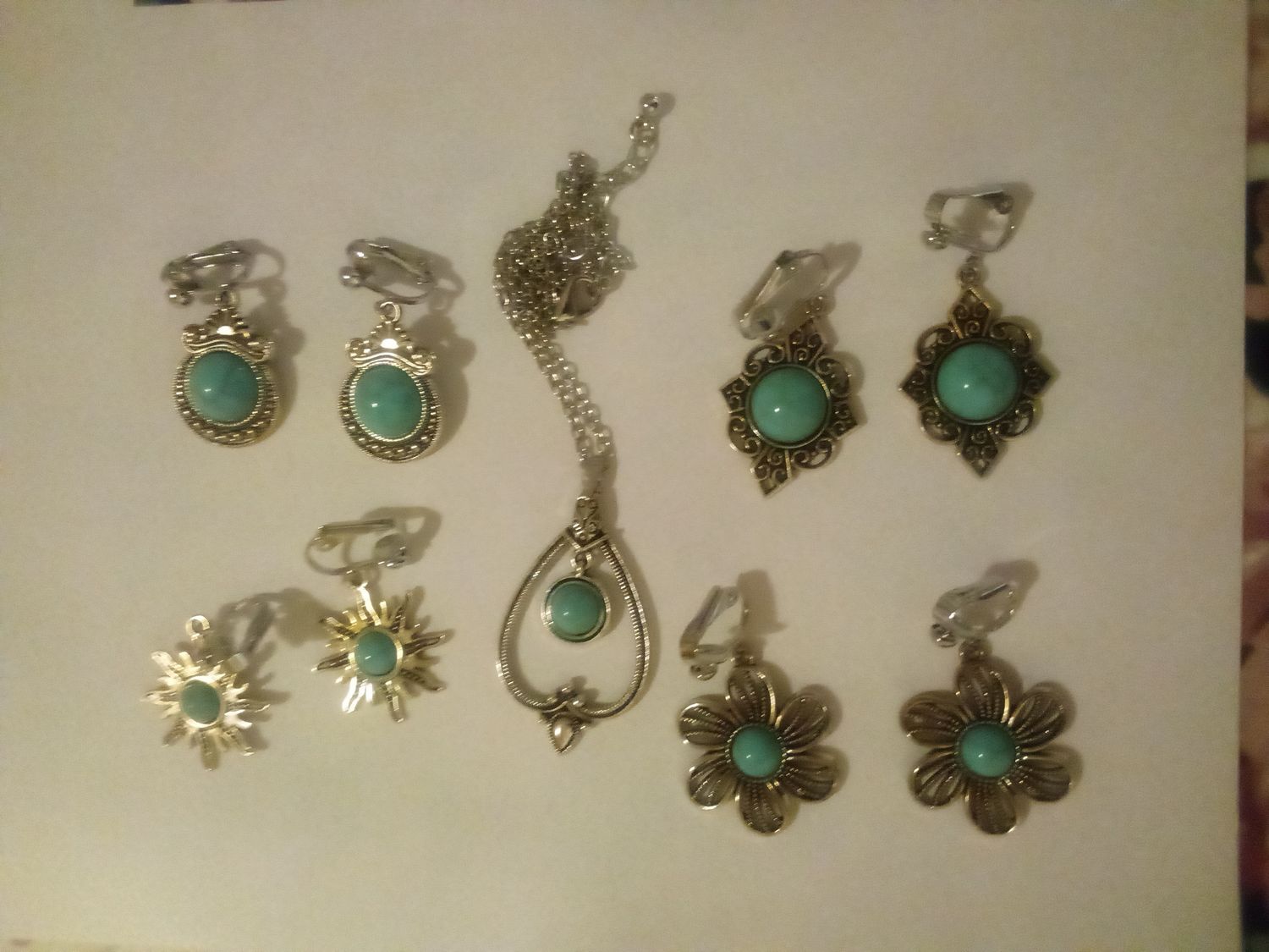 Turquoise Clip On Earrings Group