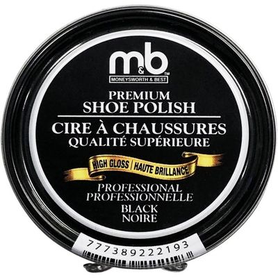 Moneysworth &amp; Best Shoe Premium High Gloss Polish - Black 32g