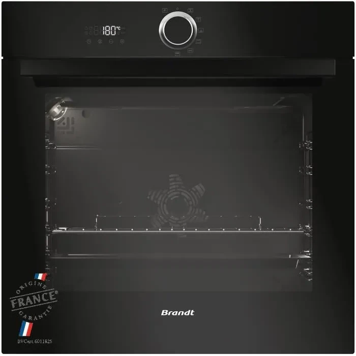 Four Électrique Encastrable Pyrolyse Brandt BXP5560B : Chaleur Tournante, Multifonction et Écologique, 73L, Classe A+