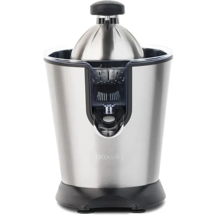 Presse-agrumes Électrique H.KoeNIG AGR80 - Bras Articulé - Design en Acier Inoxydable - 160W - Système Anti-Goutte