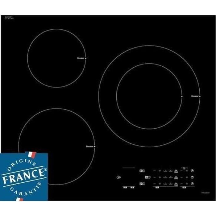 plaque de Cuisson Induction SAUTER SPI6300 - 3 Zones, 7200W, 12 Positions de Cuisson et Sécurité Maximale
