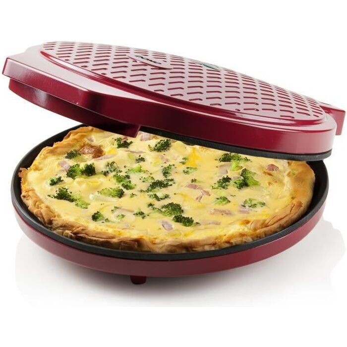 Four à Pizza  DOMO My Express – 1450W Rouge avec Minuterie et Température Variable