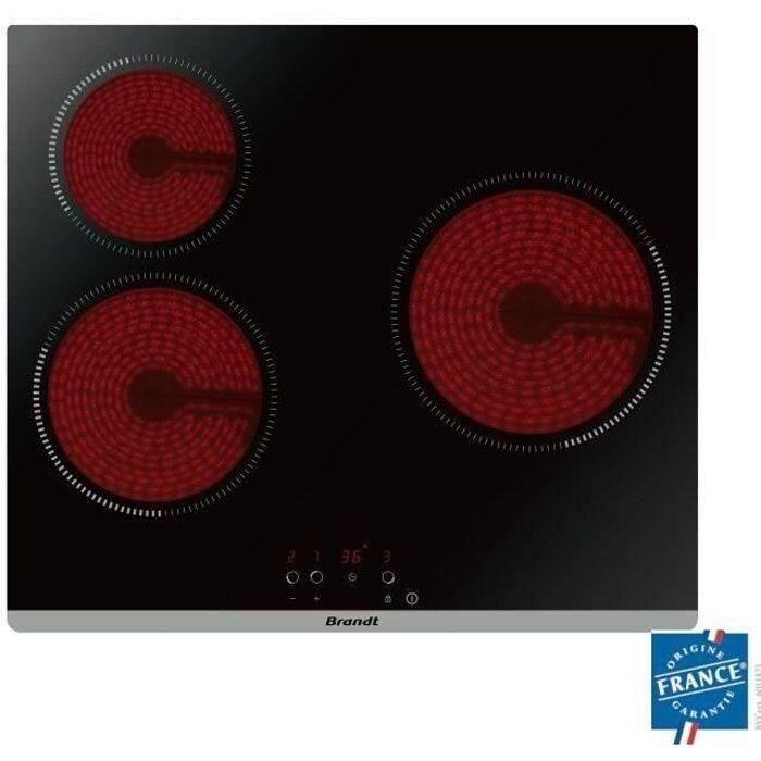 Plaque de cuisson vitrocéramique BRANDT BPV6320 - Performance et élégance en cuisine