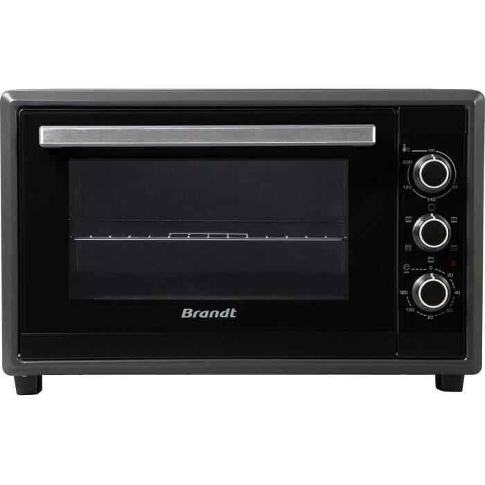 Mini Four Multifonction Brandt FC55MUBSL - 55L, 2200W, Tournebroche et 5 Modes de Cuisson