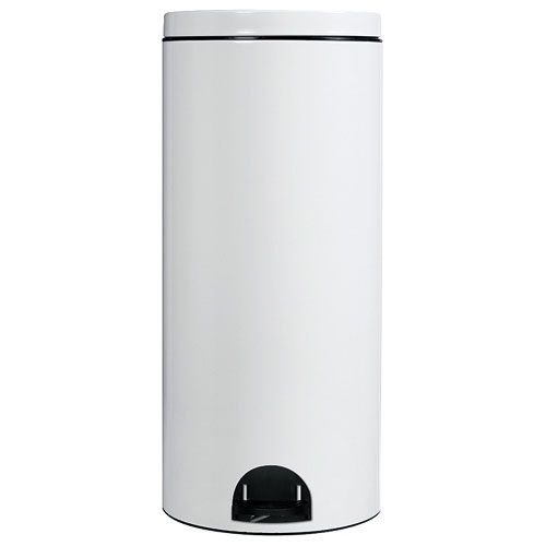 Poubelle à pédale 30 L Blanche ROSSIGNOL - Élora