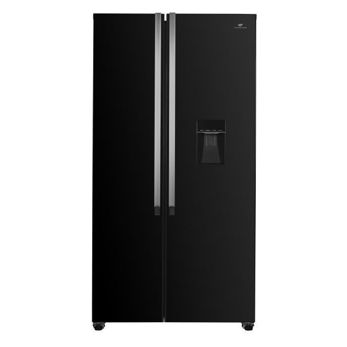 Réfrigérateur Américain Continental Edison CERA532NFB : Performance et Élégance en Noir Brillant