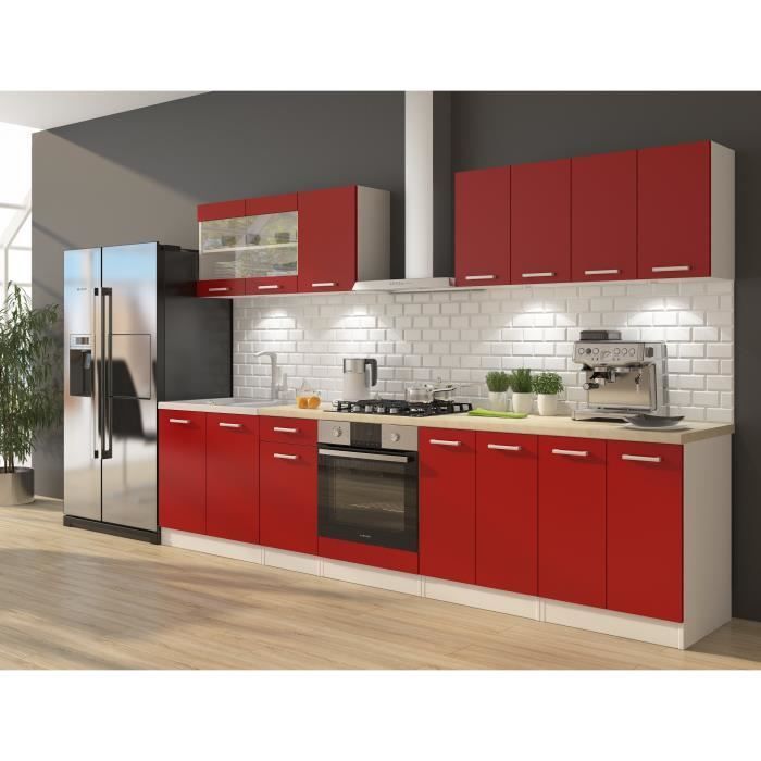 Cuisine Complète ULTRA Rouge Mat : Élégance Contemporaine et Fonctionnalité