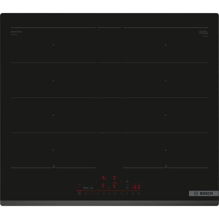 Plaque à Induction 60 cm Bosch SER6 PXY63KHC1E Noir : Performance et Connectivité au Service de Votre Cuisine Moderne
