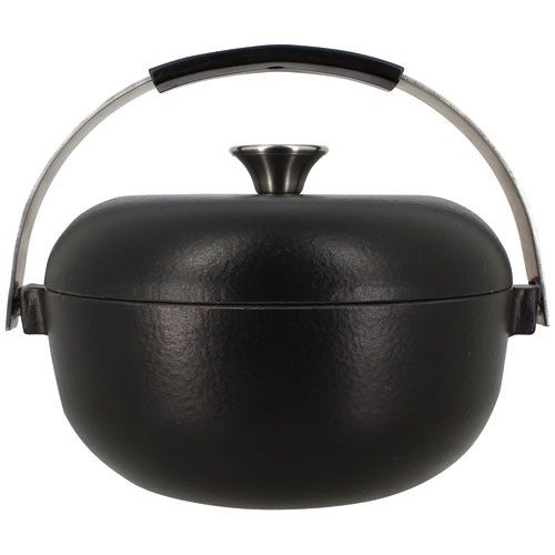 Cocotte 24 cm Noire Olaf  OGOLIVING  - Cocotte en Fonte Vintage pour Cuissons Mijotées, Tous Feux y Compris Induction