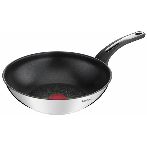 Poêle Wok Tefal Emotion Acier Inoxydable Ø 28 cm : Polyvalence et Performance au Quotidien