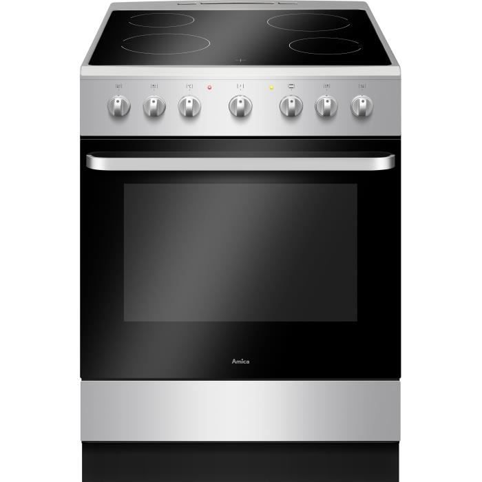 Cuisiniere Vitroceramique 60X60 Cm Silver AMICA