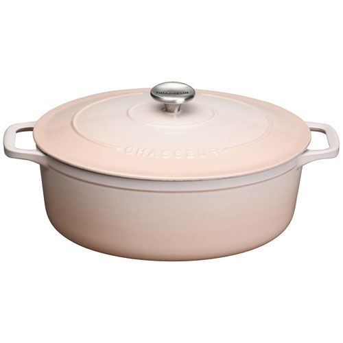Cocotte en Fonte Ovale 33 cm Champagne de CHASSEUR : L’Indispensable pour des Plats Mijotés Parfaits !
