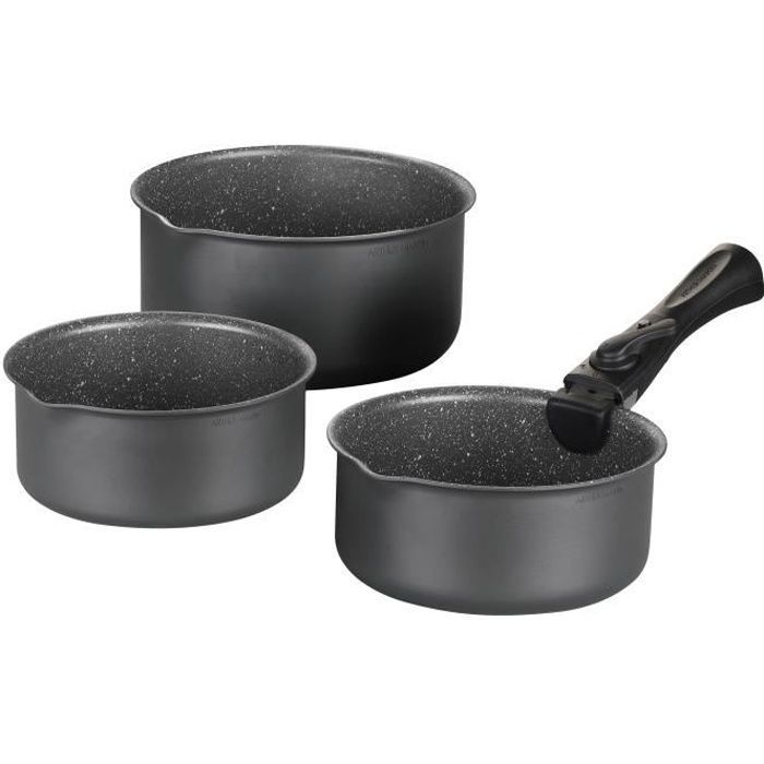 lot de 3 Casseroles Gris Mat : Polyvalence et Efficacité pour Votre Cuisine