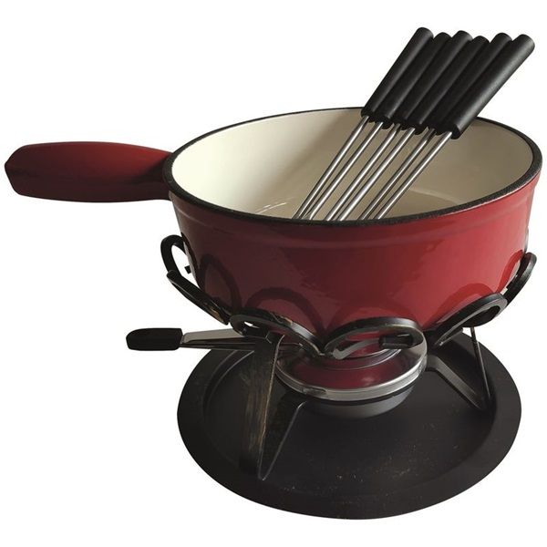 Service à Fondue Savoyard 24 cm Rouge : L&#39;Élégance et la Fonctionnalité Réunies pour des Soirées Fondues Parfaites