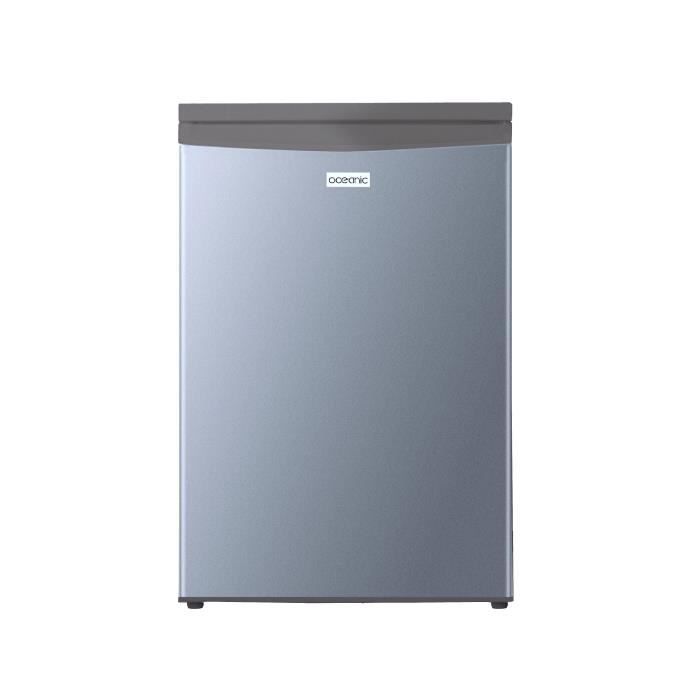 Réfrigérateur table top argenté 133L : Conservation optimale et design compact