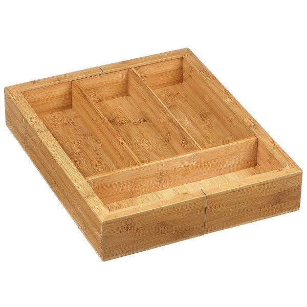 Range-Couverts Extensible en Bambou DM CREATION ,  Tiroir Impeccable, Cuisine Optimisée.