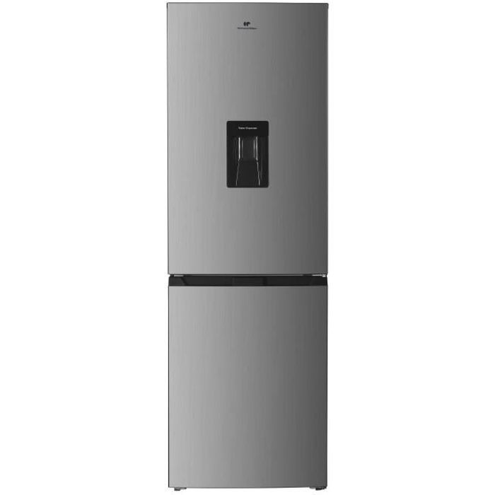Réfrigérateur Congélateur Bas CONTINENTAL EDISON - 251L - Total No Frost - Inox - L 55 cm x H 180 cm.