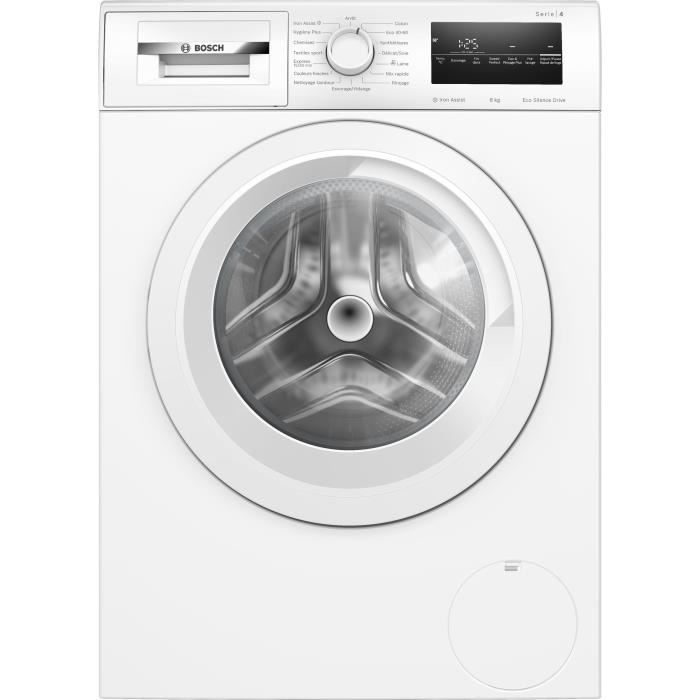Lave-linge 8kg BOSCH WAN28258FR SER4 :  Induction, Vapeur, Classe A - Performance et Efficacité au Quotidien !