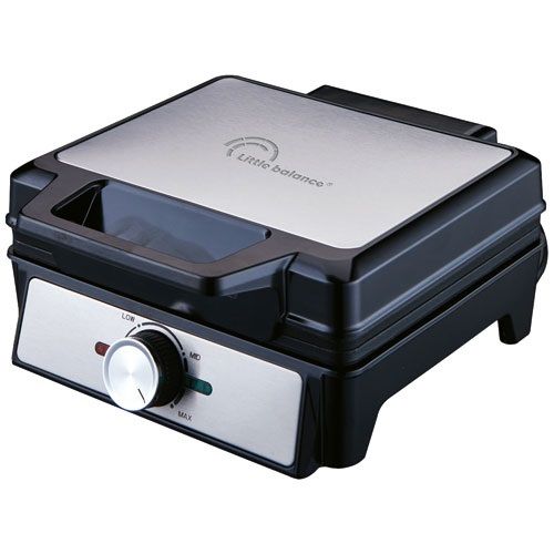 Gaufrier Power Gaufres 1600W LITTLE BALANCE – 2 Grandes Gaufres Moelleuses et Croustillantes, Thermostat Réglable, Revêtement Antiadhésif Sans PFAS