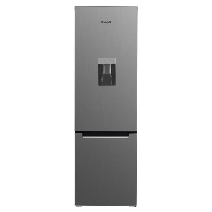 Réfrigérateur Combiné BRANDT BC8027EXD - 260L, 2 Portes, Froid Statique, L55 cm, Coloris Silver