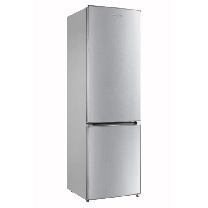 Réfrigérateur Combiné BRANDT BC8511ES - 270L, 2 Portes Réversibles, Froid Statique, L54,5 cm, Silver
