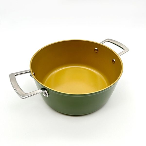 Casserole Amercook AmVegan Chef Ø 24 cm – Aluminium Antiadhérent Céramique, Compatible Tous Feux Induction