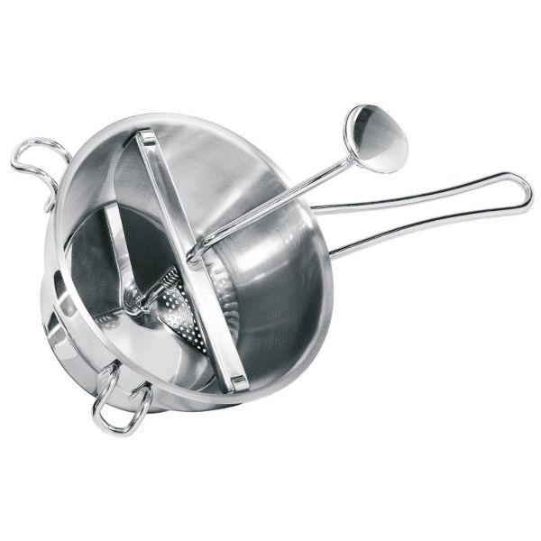Passe-Légumes Inox Flotte Lotte 2 Grilles Amovibles – Purée Fine, Soupes, Compotes &amp; Confitures – Capacité 2L – Ustensile Traditionnel Cuisine – Garantie 20 ans