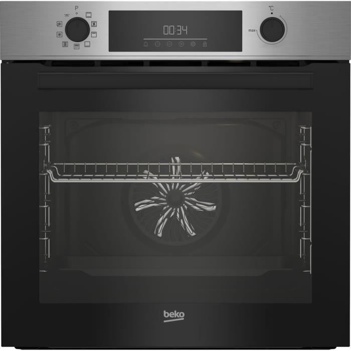Four Encastrable Pyrolyse BEKO BBIM11300XMP Inox – Chaleur Pulsée 3D, 72L, Porte Froide, Multifonction A+