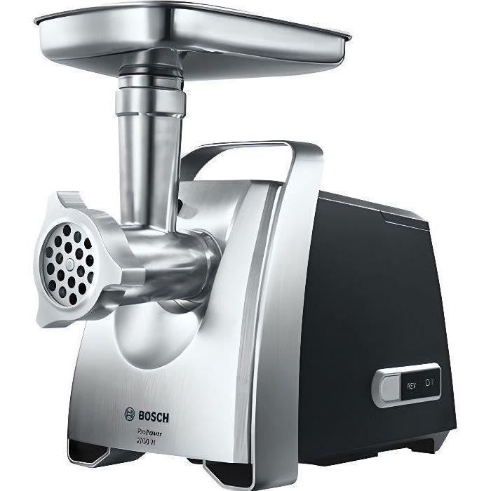 Hachoir à Viande BOSCH MFW68640 ProPower 800 W – Multifonction avec Accessoires – Idéal pour Saucisses, Tartares, Kebbés et Boulettes – Noir